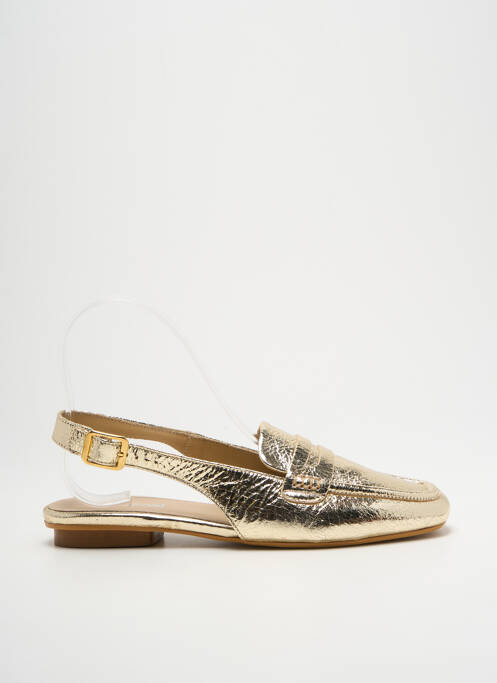 Sandales/nu pieds chiquet talon plat jusqu'à 3cm or REQINS femme