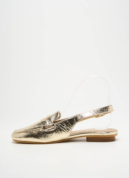 Sandales/nu pieds chiquet talon plat jusqu'à 3cm or REQINS femme
