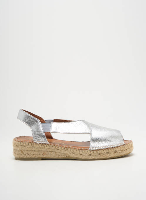 Espadrilles argent LA MAISON DE L'ESPADRILLE pour femme
