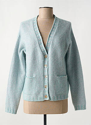 Gilet manches longues fermeture boutonnée sur le devant bleu GRAN SASSO femme
