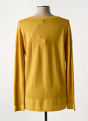 Pull col v manches longues jaune GRAN SASSO femme
