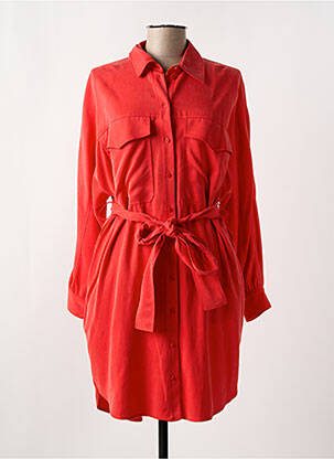 Robe mi-longue manches longues manches longues rouge HUGO femme