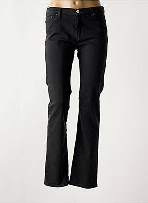 Pantalon droit fermeture zippée sous rabat boutonné noir KARL LAGERFELD femme