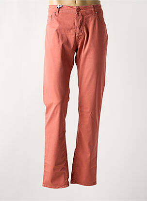 Pantalon droit coupe droite orange JACOB COHEN homme