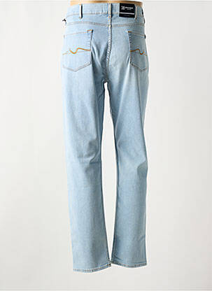 Jeans coupe droite fermeture zippée sous rabat boutonné bleu 7 FOR ALL MANKIND homme