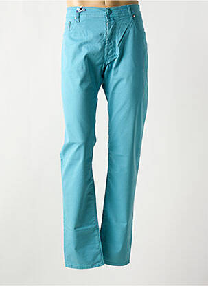 Pantalon droit bleu JACOB COHEN pour homme