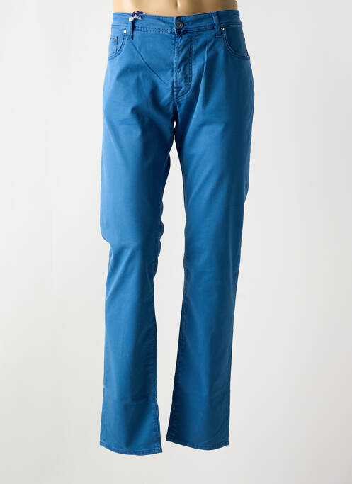 Pantalon droit bleu JACOB COHEN pour homme