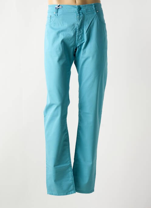 Pantalon droit bleu JACOB COHEN pour homme