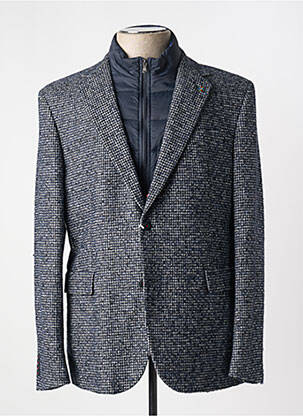 Manteau court fermeture boutonnée sur le devant sans capuche bleu MANUEL RITZ homme