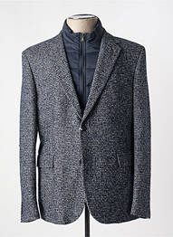 Manteau court fermeture boutonnée sur le devant sans capuche bleu MANUEL RITZ homme