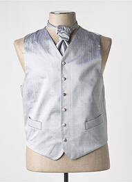 Gilet sans manche effet matière satinée gris JEAN DE SEY homme