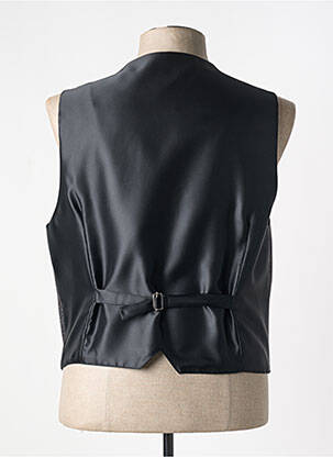 Gilet sans manche effet matière satinée noir JEAN DE SEY homme