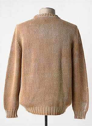Pull col rond manches longues marron AROVESCIO homme