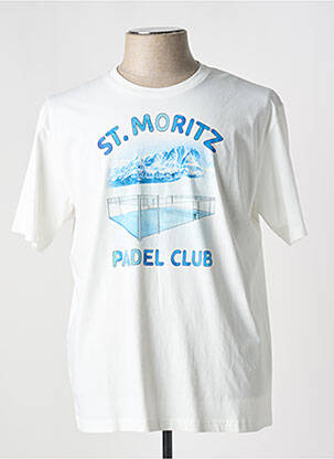 T-shirt coupe droite manches courtes blanc MC2 SAINT BARTH homme