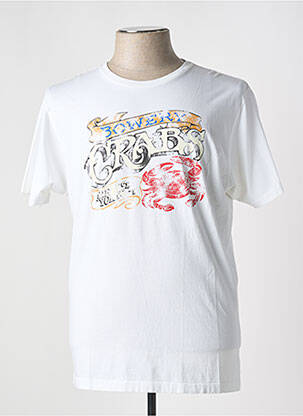T-shirt coupe droite manches courtes blanc BOWERY NYC homme