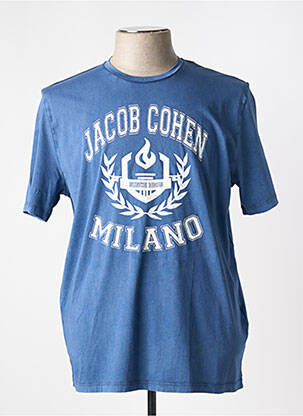 T-shirt coupe droite manches courtes bleu JACOB COHEN homme