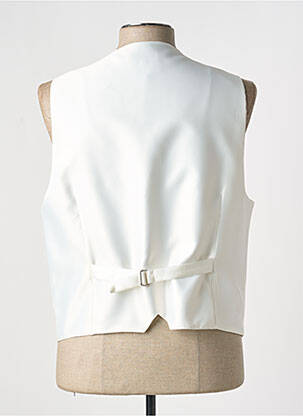 Gilet sans manche effet matière satinée blanc JEAN DE SEY homme