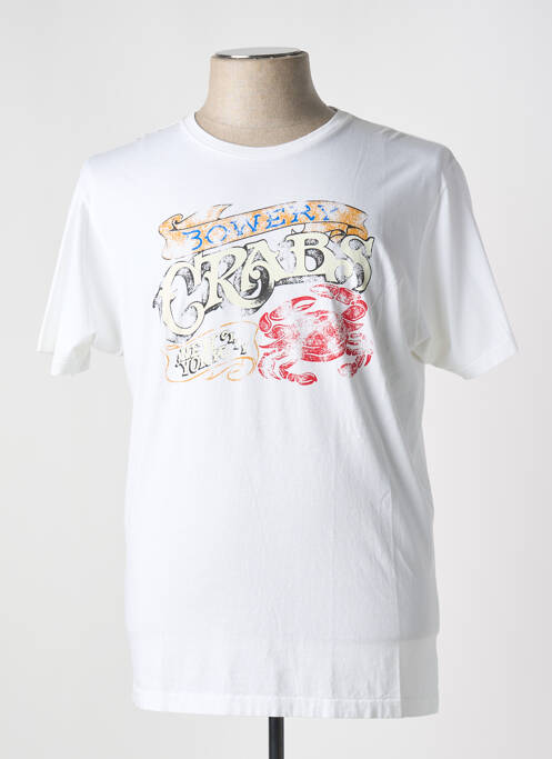 T-shirt coupe droite manches courtes blanc BOWERY NYC homme