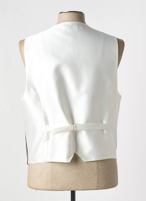 Gilet sans manche effet matière satinée marron JEAN DE SEY homme