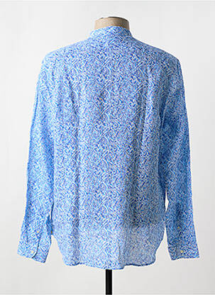 Chemise manches longues coupe cintrée bleu MANUEL RITZ homme