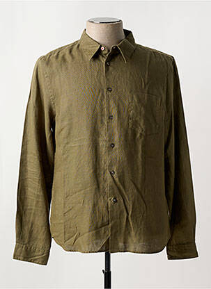 Chemise manches longues coupe cintrée vert PAUL SMITH homme