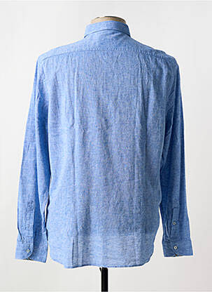 Chemise manches longues coupe cintrée bleu MANUEL RITZ homme