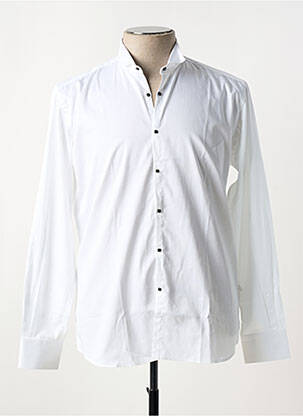 Chemise manches longues tissage popeline blanc KARL LAGERFELD homme