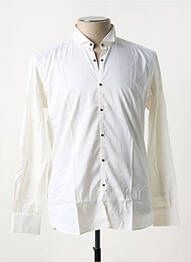 Chemise manches longues tissage popeline beige KARL LAGERFELD homme
