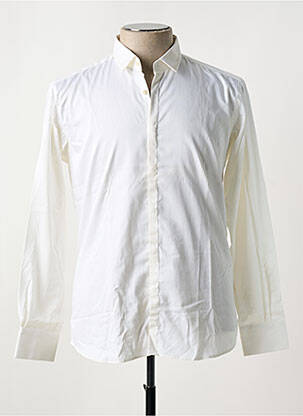 Chemise manches longues tissage popeline beige KARL LAGERFELD homme