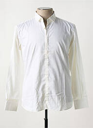 Chemise manches longues tissage popeline beige KARL LAGERFELD homme