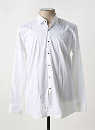Chemise manches longues tissage popeline blanc KARL LAGERFELD homme