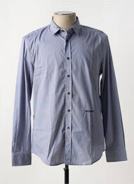 Chemise manches longues coupe cintrée bleu BIKKEMBERGS homme