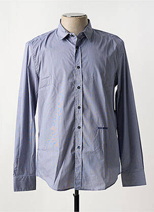 Chemise manches longues coupe cintrée bleu BIKKEMBERGS homme