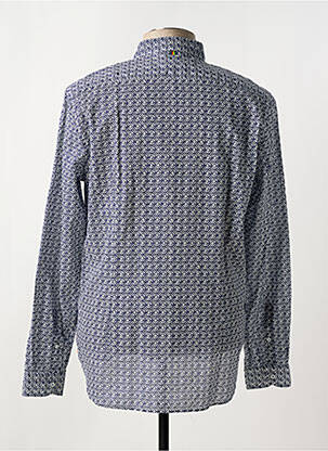 Chemise manches longues imprimé fantaisie bleu MANUEL RITZ homme