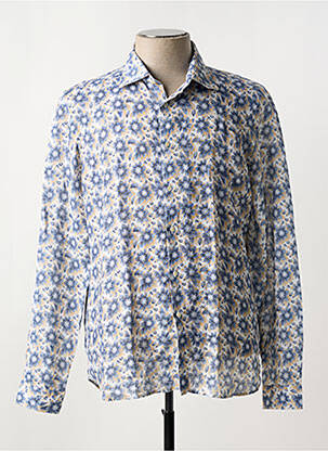 Chemise manches longues imprimé fleurs bleu MANUEL RITZ homme