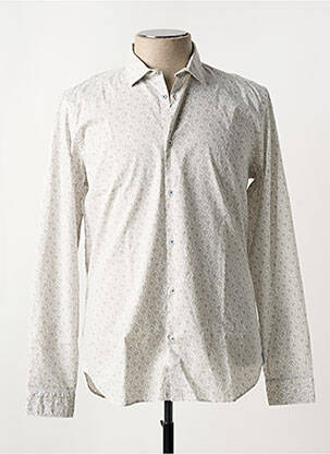 Chemise manches longues imprimé fleurs beige MANUEL RITZ homme