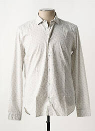 Chemise manches longues coupe cintrée beige MANUEL RITZ homme