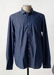 Chemise manches longues coupe cintrée bleu MANUEL RITZ homme