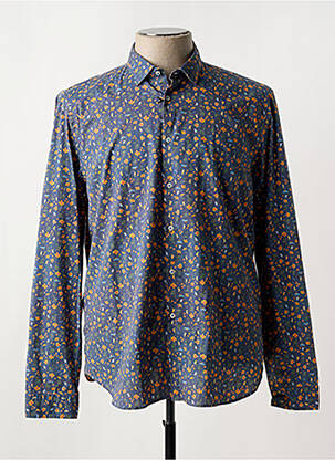 Chemise manches longues imprimé fleurs bleu MANUEL RITZ homme