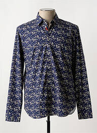 Chemise manches longues coupe cintrée bleu MANUEL RITZ homme