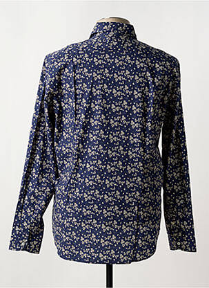 Chemise manches longues coupe cintrée bleu MANUEL RITZ homme