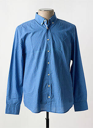 Chemise manches longues imprimé fantaisie bleu HUGO BOSS homme