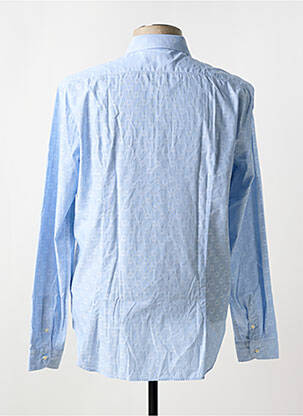 Chemise manches longues coupe cintrée bleu MANUEL RITZ homme