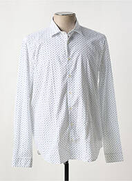 Chemise manches longues coupe cintrée bleu MANUEL RITZ homme