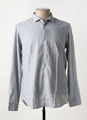 Chemise manches longues coupe cintrée gris MANUEL RITZ homme