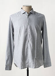 Chemise manches longues coupe cintrée gris MANUEL RITZ homme