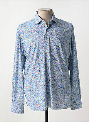 Chemise manches longues coupe cintrée bleu ORIAN homme