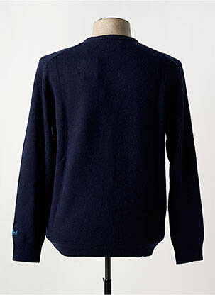 Pull tissage jacquard manches longues bleu MC2 SAINT BARTH homme