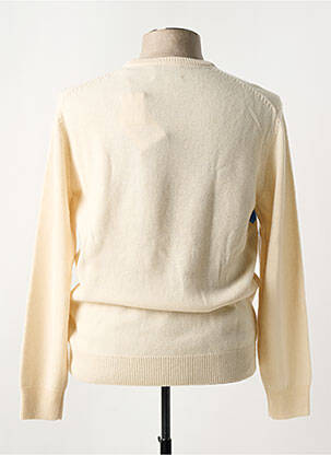 Pull tissage jacquard manches longues beige MC2 SAINT BARTH homme