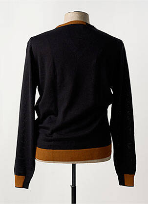 Pull col v manches longues noir MANUEL RITZ homme